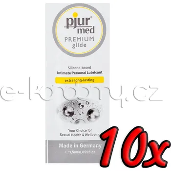 Lubrikační gel Pjur med Premium Glide 1,5ml 10ks