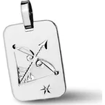 Stříbrný přívěsek - znamení Střelec Přívěsek: s rytinou