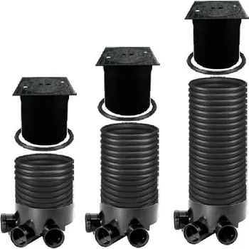 podlahová vpusť OSMA kanalizační šachta 315x3000 mm vícevtoková KG 160 poklop teleskopický pochůzný - 1,5t