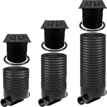 podlahová vpusť OSMA kanalizační šachta 315x3000 mm průchozí KG 200 poklop teleskopický mříž - 12,5t