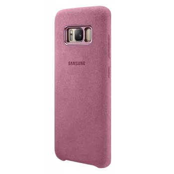 Pouzdro na mobilní telefon Samsung Alcantara Cover S8+ (G955) Pink