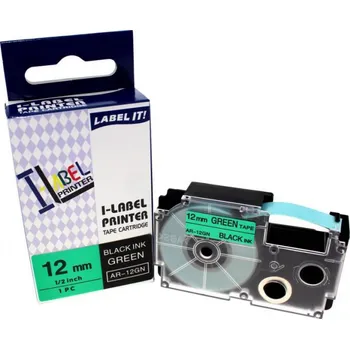Pásek do tiskárny Kompatibilní páska s Casio XR-12GN1, 12mm x 8m