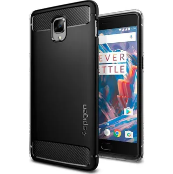 Spigen Rugged Armor black OnePlus 3 Pouzdro na mobilní telefon Spigen Rugged Armor black OnePlus 3