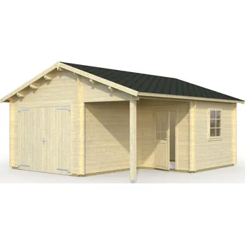 Palmako Roger 21,9 + 5,2 m2, Dřevěné dveře