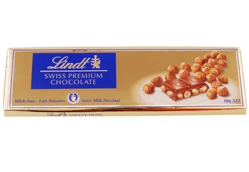 Čokoláda Lindt Swiss premium s lískovými oříšky 300 g