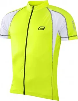 cyklistický dres Force T10 krátký rukáv fluo/bílý