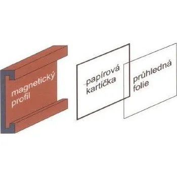 Nábytkové kování Magnetická etiketa 30 x 75 mm - 5808