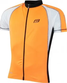 cyklistický dres Force T10 krátký rukáv oranžový/bílý