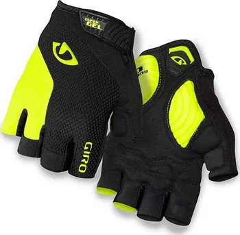 Cyklistické rukavice GIRO Strade Dure black/hi yellow