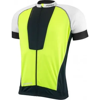 Cyklistické oblečení Force Air krátký rukáv černý/fluo/bílý