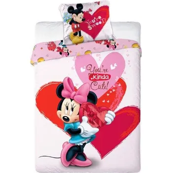 Povlečení Faro Minnie srdíčka 140/200, 70/90