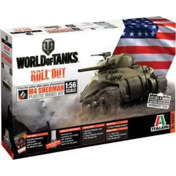 Plastikový model Italeri M4 Sherman World of Tanks 1:56