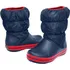 Chlapecké sněhule Crocs Winter Puff Boot Kids Navy/Red