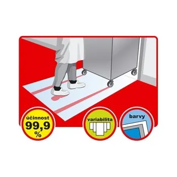 Rohožka Dekontaminační rohož 115x90 cm, modrá, balení 4 x 60 listů