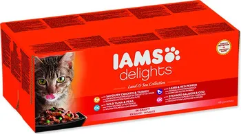Krmivo pro kočku Iams Cat Delights Land & Sea Collection in gravy Multipack