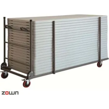 Plošinový vozík Transportní vozík pro hranaté stoly široké 91 cm