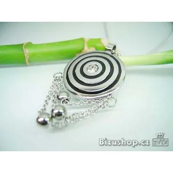 Přívěsek Přívěsek z chirurgické oceli , černý smalt 15575