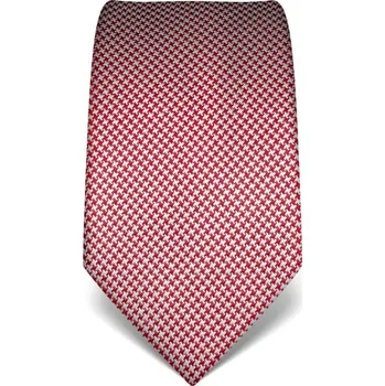 Kravata Červená kravata Vincenzo Boretti 21989 kohoutí stopa