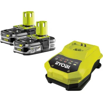 Ryobi RBC18 LL15 sada 2x 18 V lithium iontová baterie 1,5 Ah s nabíječkou