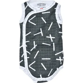 Lodger Romper Fold Over Sprinkle Print Carbon, 62