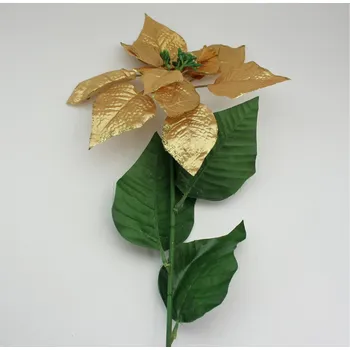 umělá květina Poinsettia umělá zlatá (K4782G)