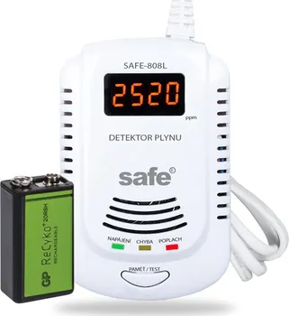 Bezpečnostní detektor Safe 808L + záložní nabíjecí baterie GP