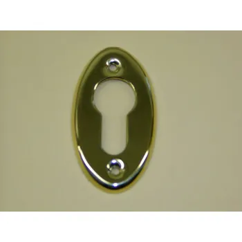 Okenní klika Rozeta oválná leštěná mosaz Dosický klíč