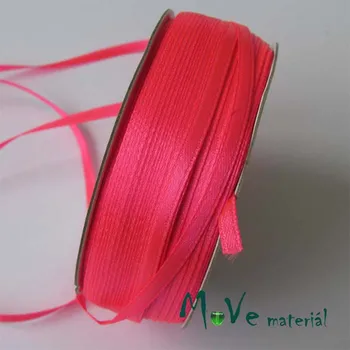 Stuha Stuha atlasová jednolící 3mm, 1m, neon. růžová