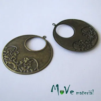 Přívěsek Přívěsek PLACKA 43x40x1,5mm, 1ks, staromosaz