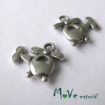 Přívěsek Přívěsek VRTULNÍK 14x15x3mm, 2ks, starstříbro