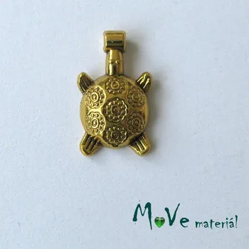 Přívěsek Přívěsek ŽELVIČKA 12x19,5mm, zlatá, 2ks