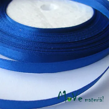 Stuha Stuha atlasová jednolící 6mm, 1m stř. modrá