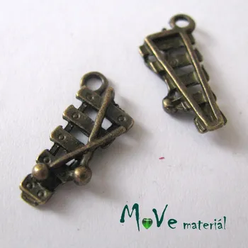 Přívěsek Přívěsek XYLOFON 17x7mm, 2ks, staromosaz