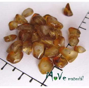 Dětské navlékací korálky Skleněné zlomky vrtané bronzové, 7g