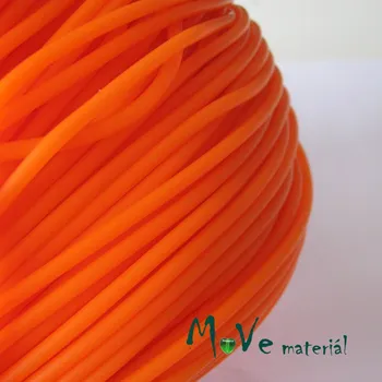 Příze Pryžová šňůra 3mm/1m, oranžová - dutá