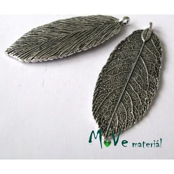 Přívěsek Přívěsek LIST 44x18x2mm, 1ks, starostříbro