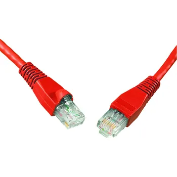 Síťový kabel C6-114RD-10MB Propojovací kabel RJ45/RJ45, UTP, 10m, kat. 6, PVC, červený