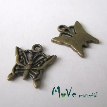 Přívěsek Přívěsek MOTÝL 17,5x13,5x2mm, 2ks, staromosaz