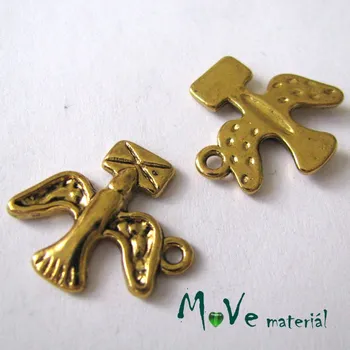 Přívěsek Přívěsek HOLUB 18x20x2mm, 2ks, starozlato