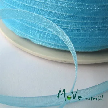 Stuha Šifónová stuha tyrkysová 6mm, 1m