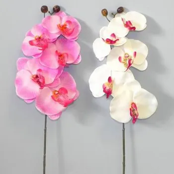 umělá květina Orchidea textil 60cm mix lila/bílá (AJ45420DS)