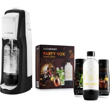 Výrobník sody Sodastream sada Jet Black & White + Party Box