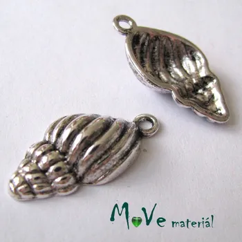 Přívěsek Přívěsek MUŠLE 25,5x13mm, 2ks, starostříbrná