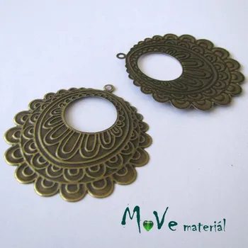 Přívěsek Přívěsek PLACKA 52x48x1mm, 1ks, staromosaz