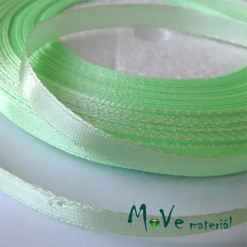 Stuha Stuha atlasová jednolící 6mm, 1m sv. zelená