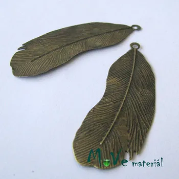 Přívěsek Přívěsek LIST 54x20x1mm, 1ks, staromosaz