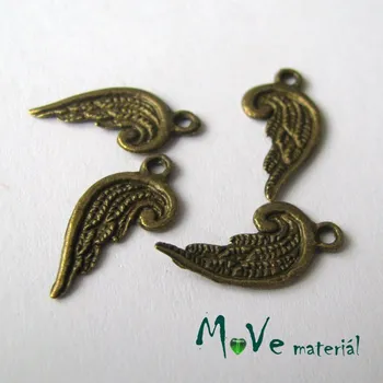 Přívěsek Přívěsek křídlo 10x20mm, 4ks, staromosaz