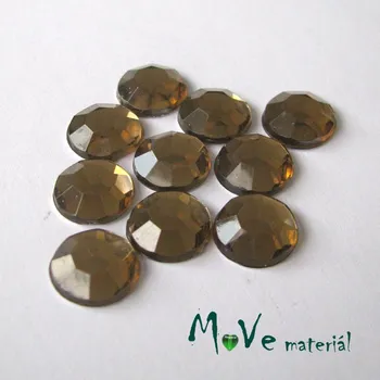 Dětské navlékací korálky Plastový kabošon 10x3mm/10ks, hnědý