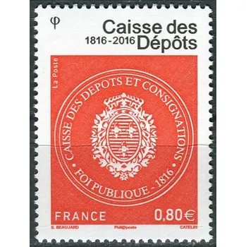 Poštovní známka Post France (2016) MiNr. 6429 ** - € 0,80 - Francie - 200 let finanční úřad pro charitativní projekty