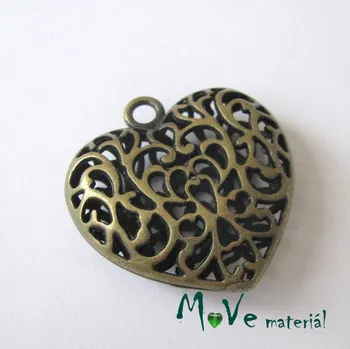 Přívěsek Přívěsek SRDCE filigrán 36x35x12mm, 1ks,staromosaz